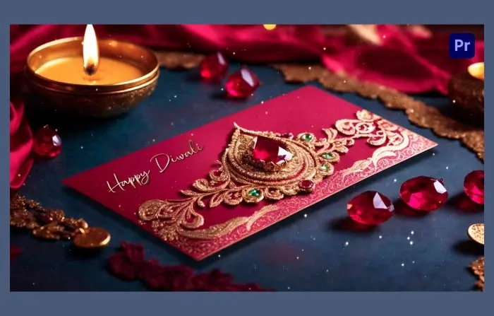 Happy Diwali Social Media Greeting Card 3D Slideshow