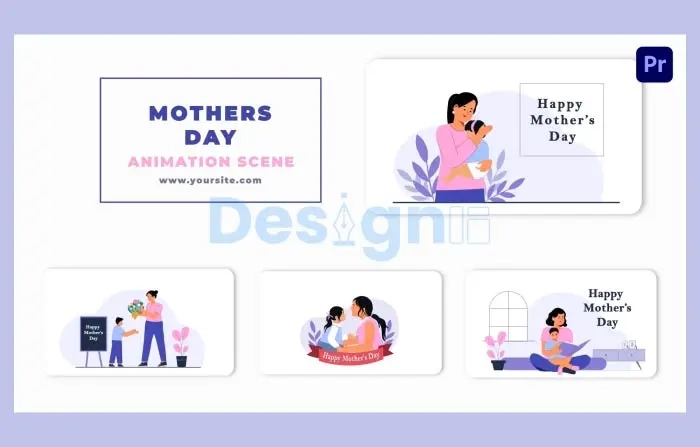 Happy Mothers Day 2d Animation Scene