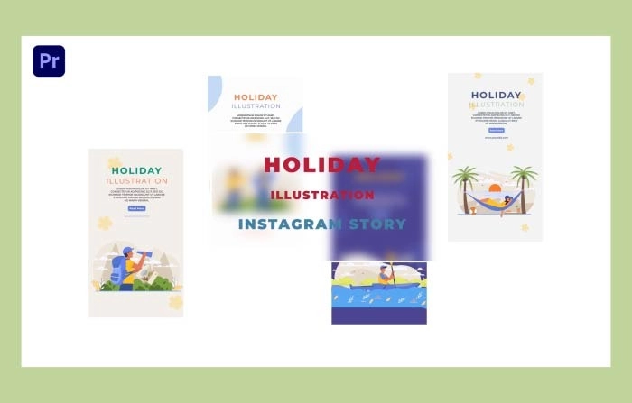 Holiday Animation Instagram Story Premiere Pro Template