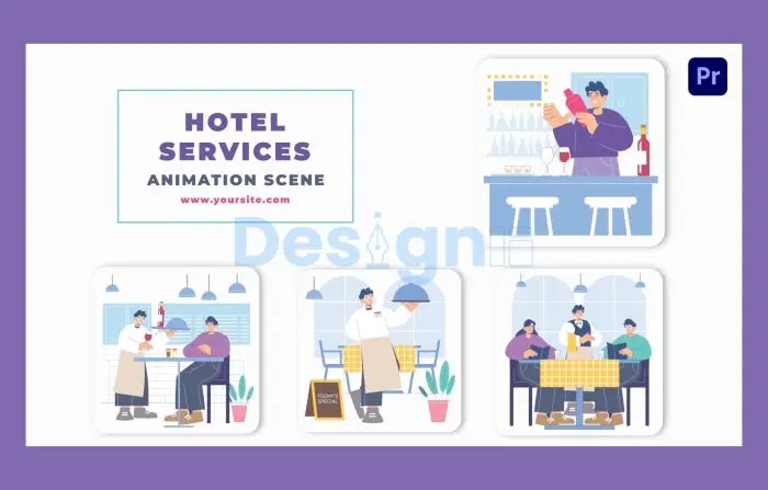 Hotel Services Character Animation Scene
