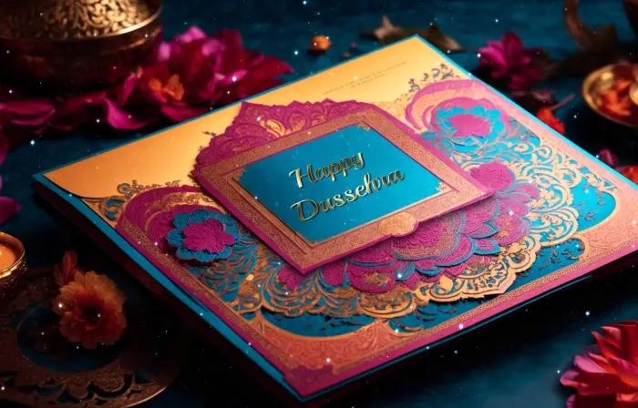 Indian Festival Dussehra 3D Wishes Card
