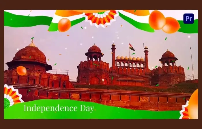 Indian Flag Frame Broadcast Template