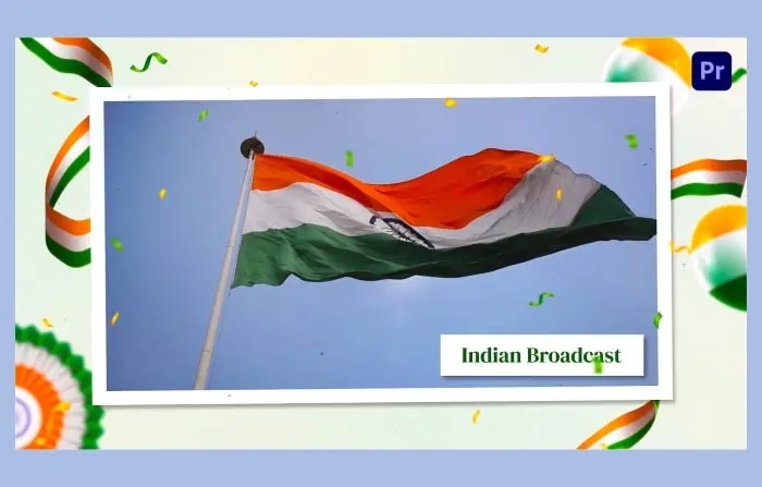 Indian Flag Video Display Broadcast