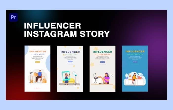 Influencer Animation Instagram Story Premiere Pro Template
