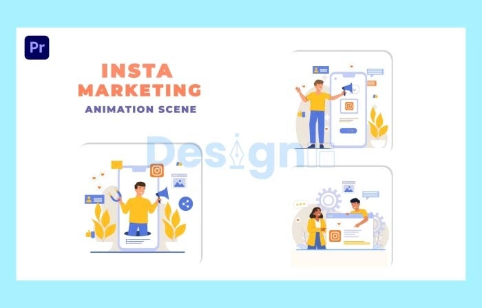 Instagram Marketing Premiere Pro Animation Scene