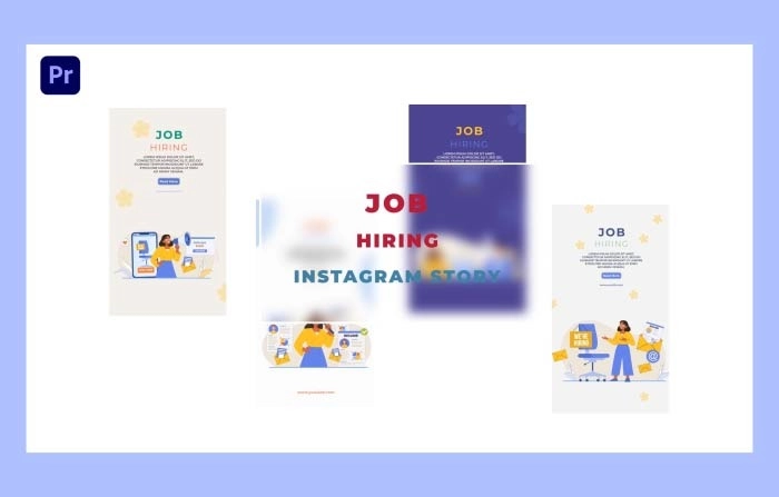 Job Hiring Animation Instagram Story Premiere Pro Template