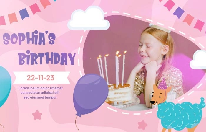 Kids Birthday After Effects Slideshow Template