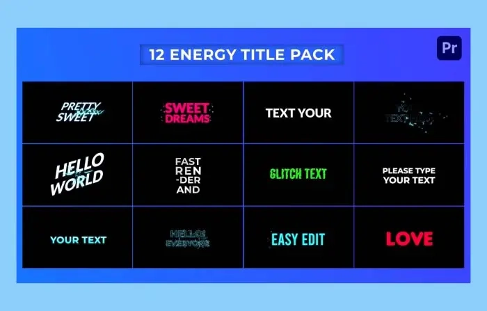 Latest Energetic Titles Pack