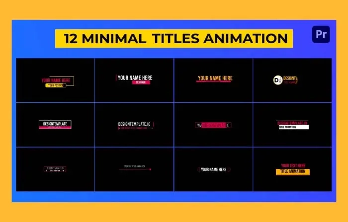 Latest Minimal Titles Animation