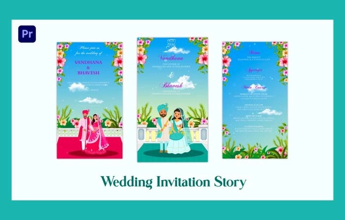 Latest Rajsthani Wedding Invitation Instagram Story Premiere Pro Template
