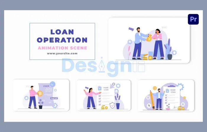 Vector Loan Operation Animation Scene