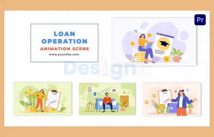Loan Review and Approval Workflow Animation Scene