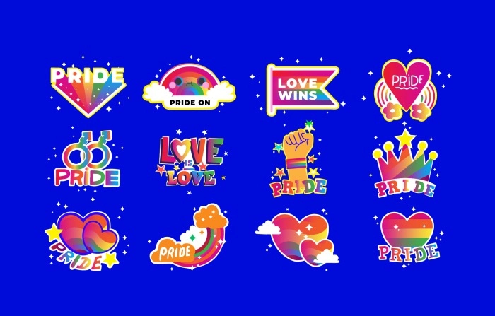 Lovely Pride Day Stickers Element Pack