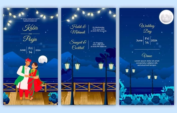 Maharashtrian Wedding Invitation Instagram Story After Effects Template