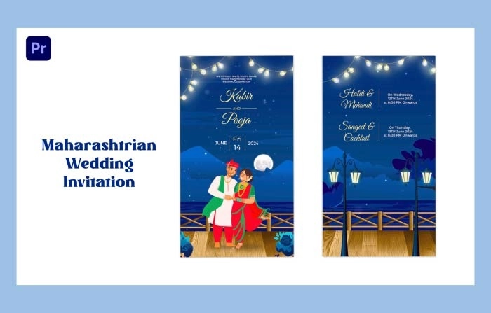 Maharashtrian Wedding Invitation Instagram Story Premiere Pro Template