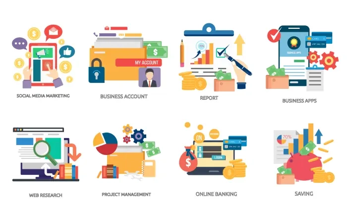 Marketing Infographic Elements Illustration