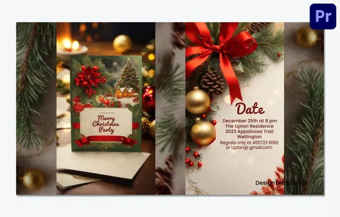 Merry Christmas Party Gathering 3D Invitation Instagram Story Card