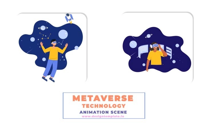 Metaverse Technology Animation Scene After Effects Template