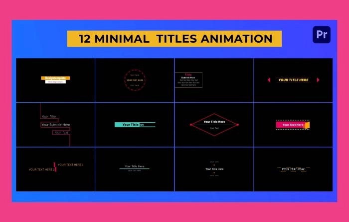 Minimal Animation Titles Pack