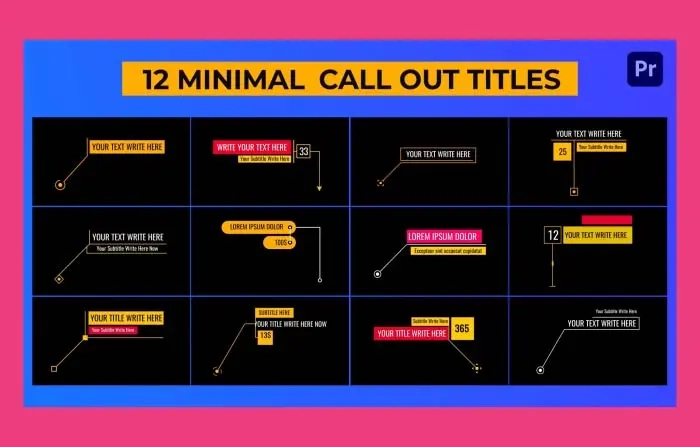Minimal Call Out Titles Pack