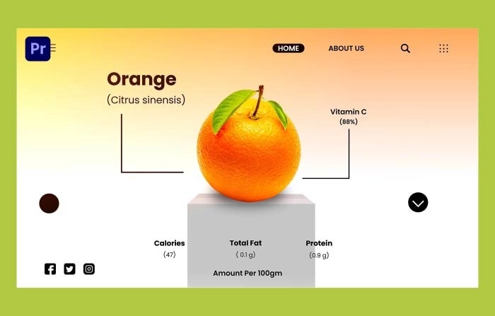 Minimal Fruit Slideshow Premiere Pro Template