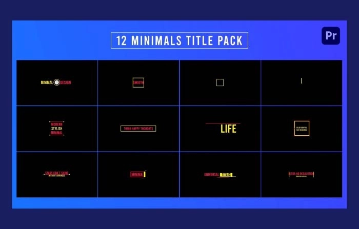 Minimal Title Pack Premiere Pro Template