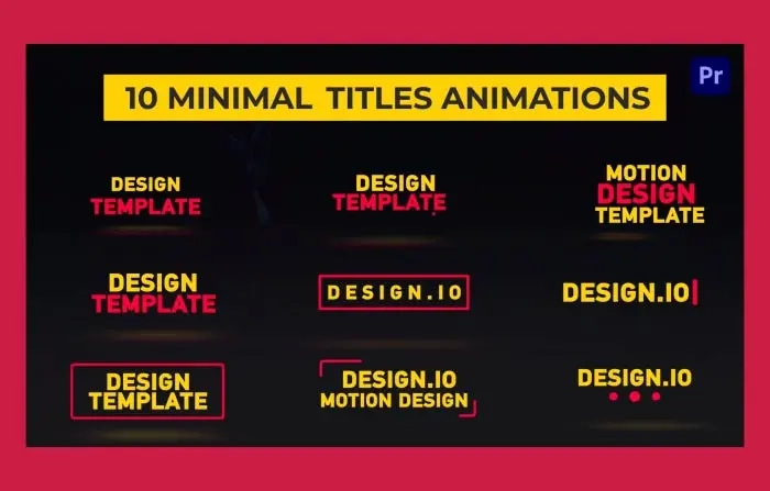 Minimal Titles Animations