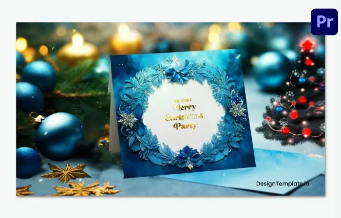 Minimalist 3D Christmas Celebration Invitation Slideshow