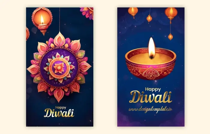 Minimalist 3D Design Happy Diwali Wishes Instagram Story