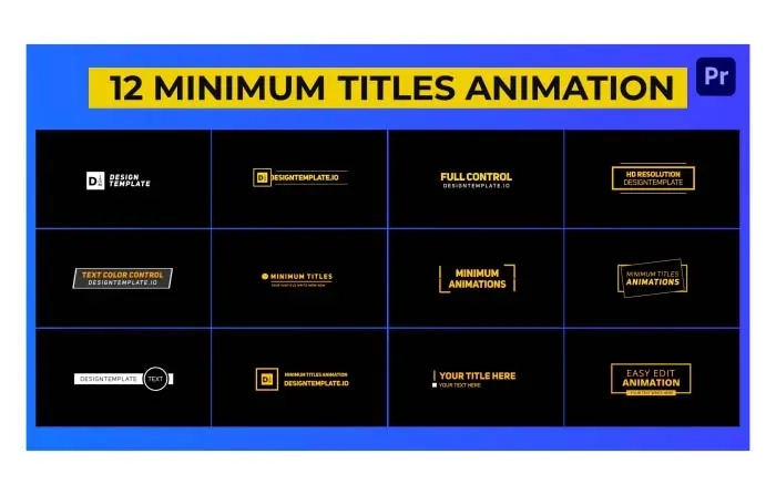 Minimalist Animated Titles Pack