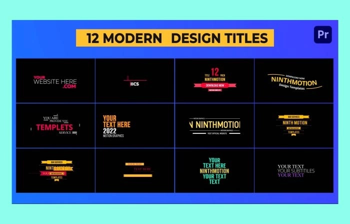 Modern Design Titles Premiere Pro Template