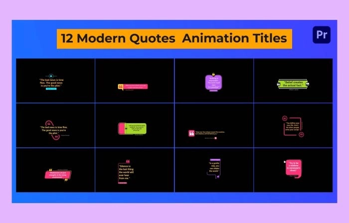 Modern Quotes Titles Premiere Pro Template