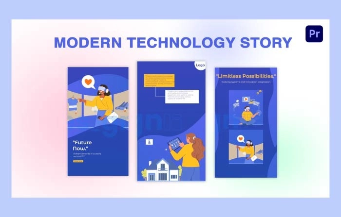 Modern Technology Instagram Story Premiere Pro Template