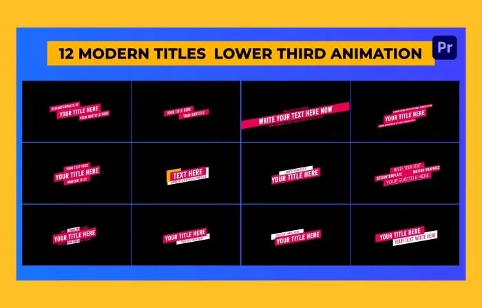 Modern Titles Lower Third Animation