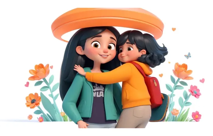 Mother's Day Concept 3D Character Art Design Illustration image