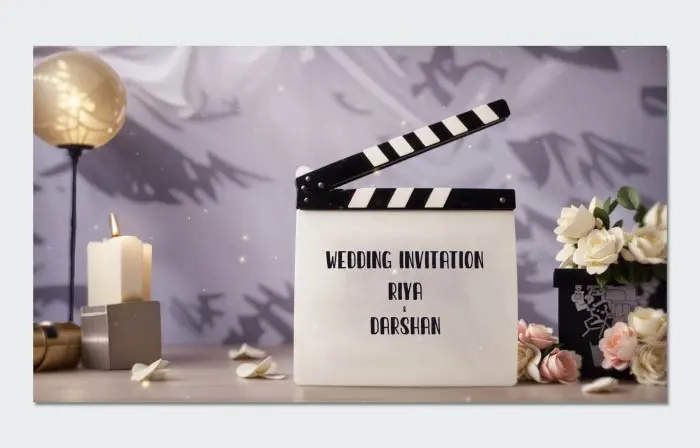 Movie Theme Wedding Invitation 3D Design Slideshow