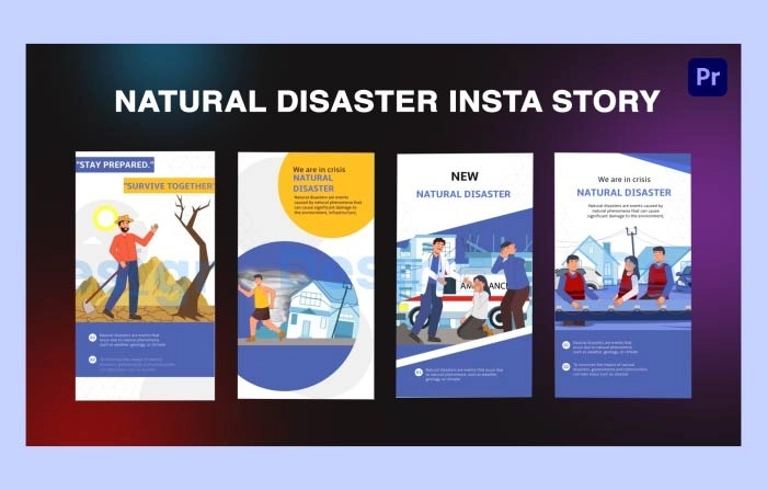 Natural Disaster Instagram Story Premiere Pro Template
