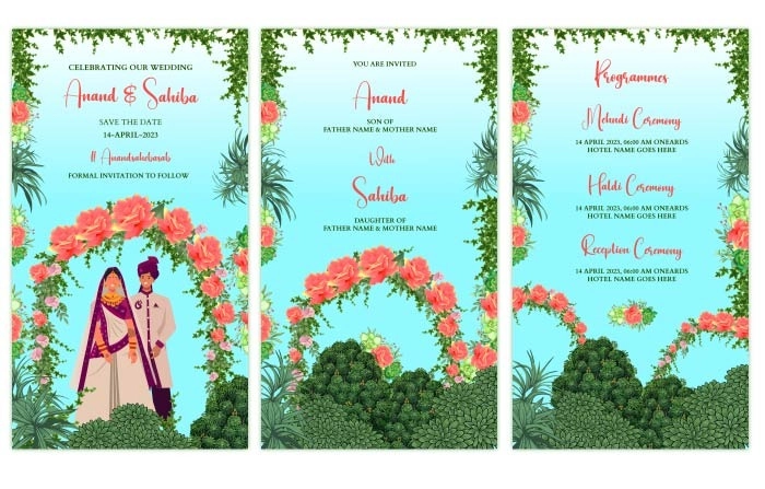 Nature Theme Wedding Invitation After Effects Instagram Story