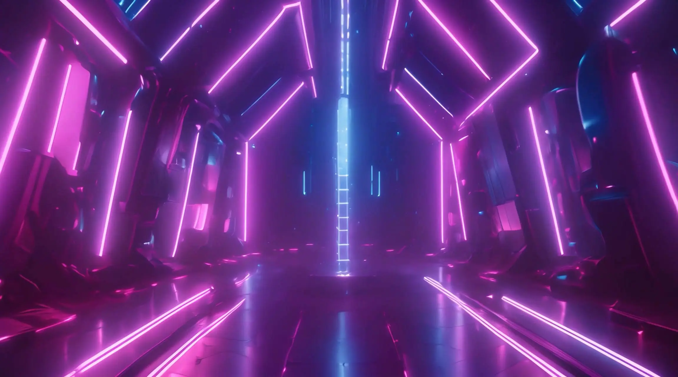 Neon Cyber Passage Vibrant Digital Backdrop | Motion Graphics