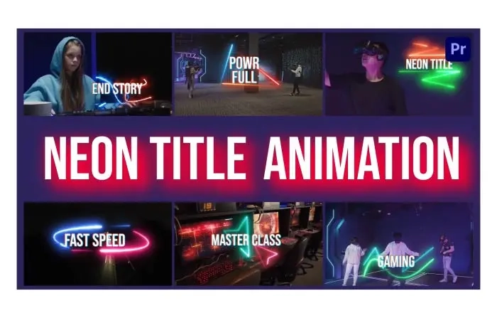 Neon Text Animation Title Pack