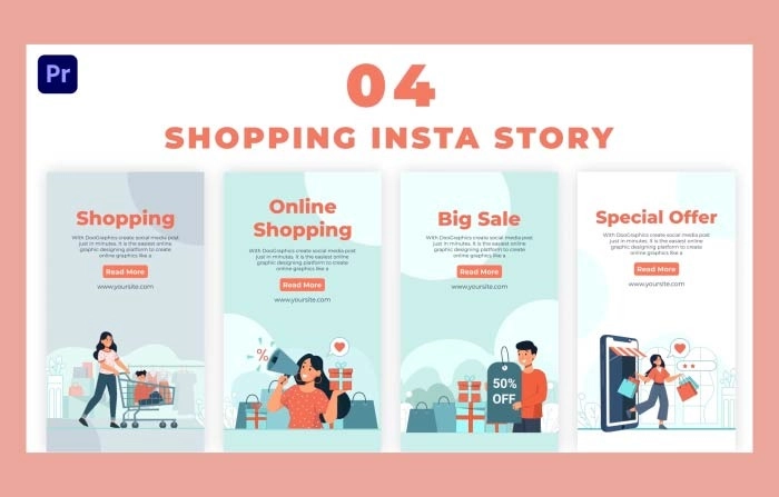 Online Shopping With Special Offer Instagram Story Premiere Pro Template