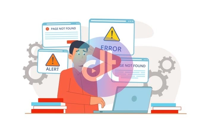 Page Not Found 404 Error Animation Scene