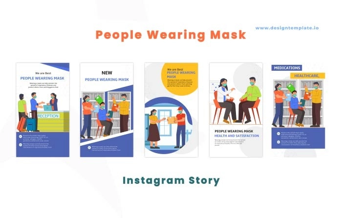 People Wearing Mask After Effects Instagram Story Template