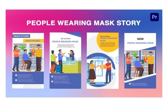 People Wearing Mask Characer Instagram Story
