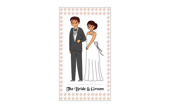 Personalized Western Wedding Invitation Illustration image