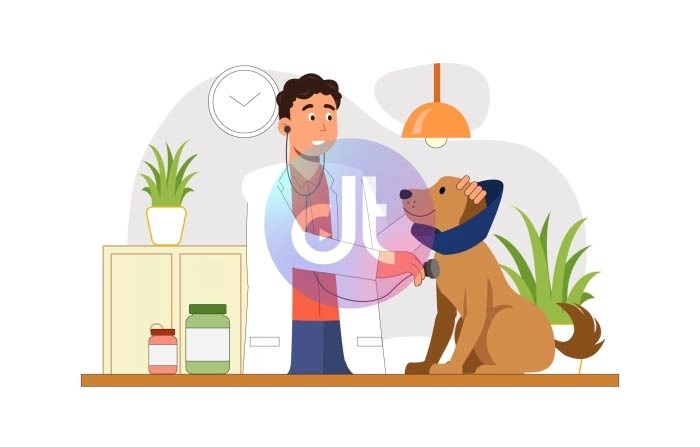 Pet Care Clinic Character Animation Scenes
