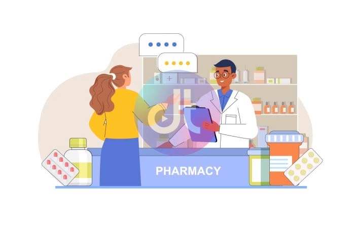 Pharmacy 2D Animation Scene