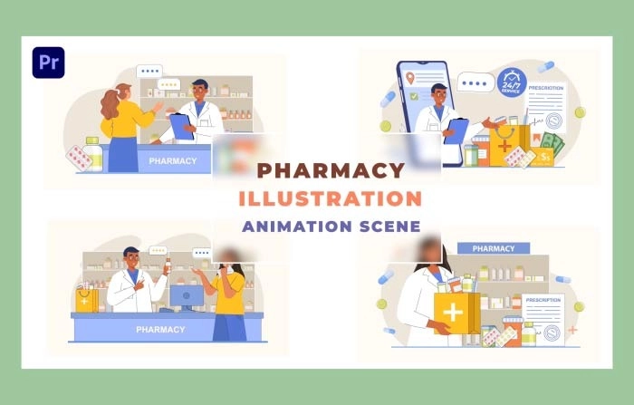 Pharmacy Animation Scene Premiere Pro Template