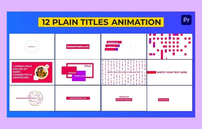 Plain Titles Pack Animation