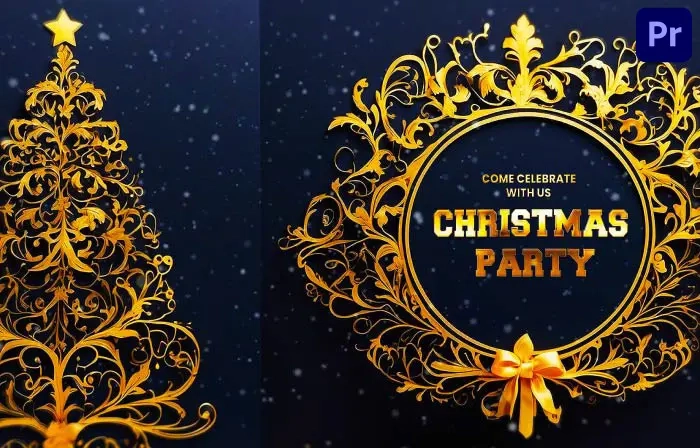 Premium 3D Christmas Party Invitation E-Card Slideshow